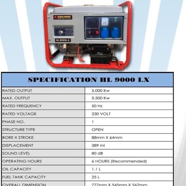 genset 5500 watt terlaris
