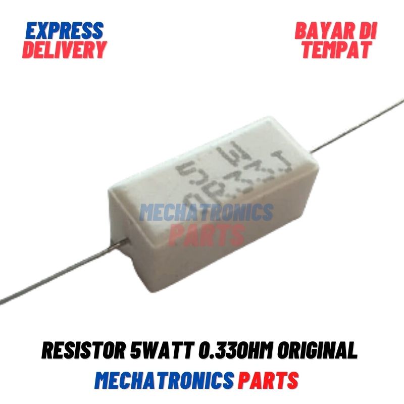 [PAS-9076] RESISTOR KAPUR 5WATT 0.33OHM ORIGINAL