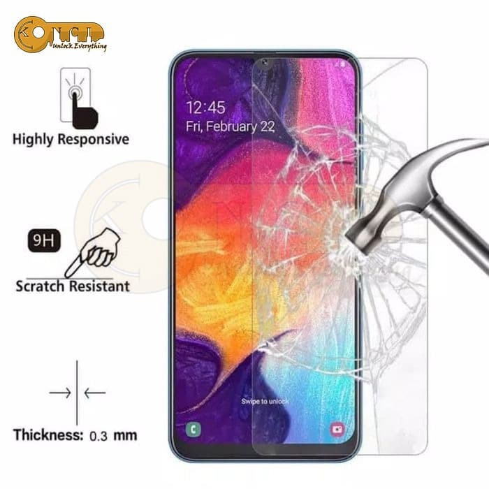 Tempered Glass Samsung Galaxy A20 Screen Guard Antigores Kaca Bening