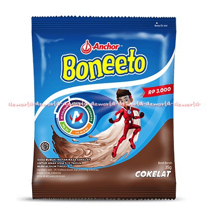 Boneeto Cokelat Anchor Susu Formula 5sachet Mengandung Kalsium Tinggi