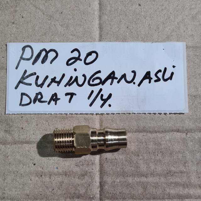 pm 20 kuningan. nepel kompresor kuningan. quick coupler