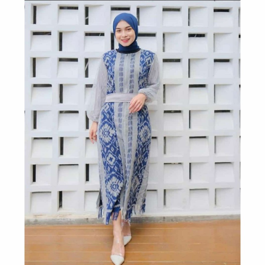 Tunik Batik Wanita Tenun Ethnic Blanket Modern Terbaru - Tenun Jepara