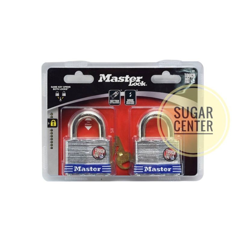 Master Lock Gembok Besi Laminasi 2x2 Inci/Gembok Rumah/Gembok Kantor/Gembok Pagar/Gembok Besi