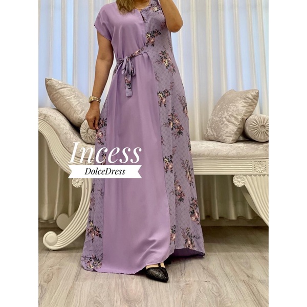 Daster Arab DOLCE INCES Original Label Dress Rayon Super-HASIMA: LILAC