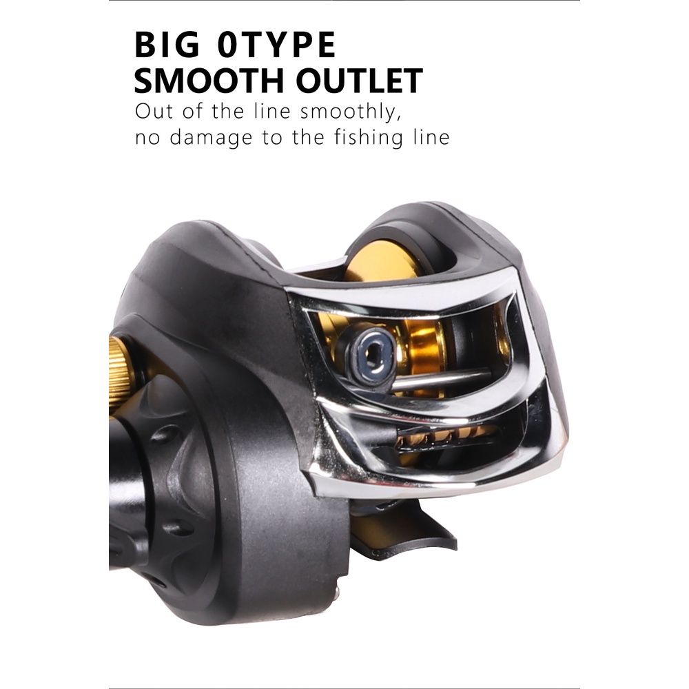 Reel Pancing BC New Casting Fishing Reel Max Drag 8kg Fishing Reel Bright Color 18+1BB Fishing Reel BC Reel Pancing 7.2: 1 8kg Bahan Carbon Fiber