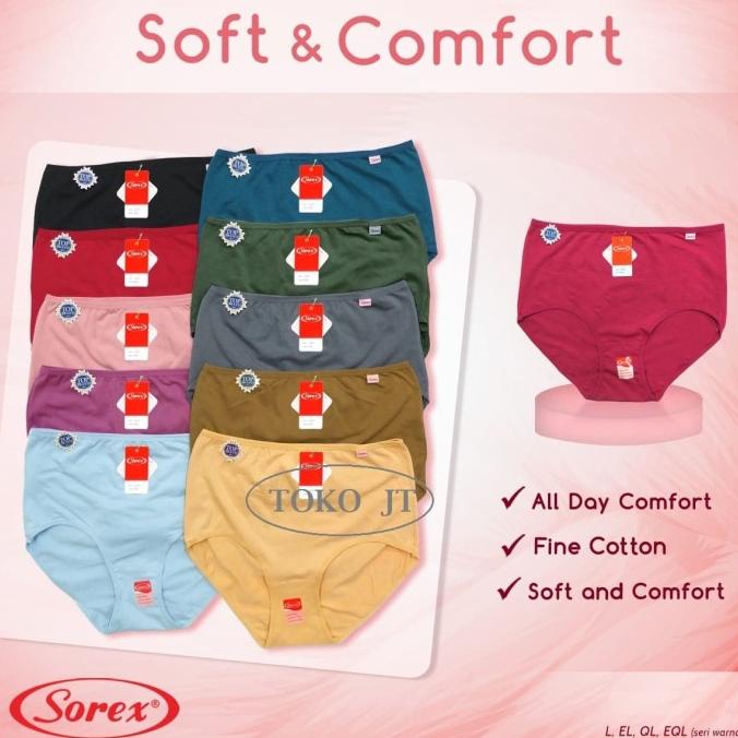 HOTLIST Celana Dalam Sorex 9221 Besar Jumbo Ukuran EQL/XXXL (6 PCS)