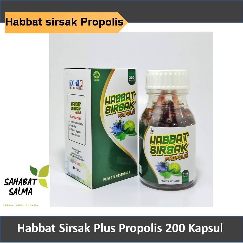 

Habbat Sirsak Propolis 100 Kapsul Obat Herbal Anti Kanker Terlaris