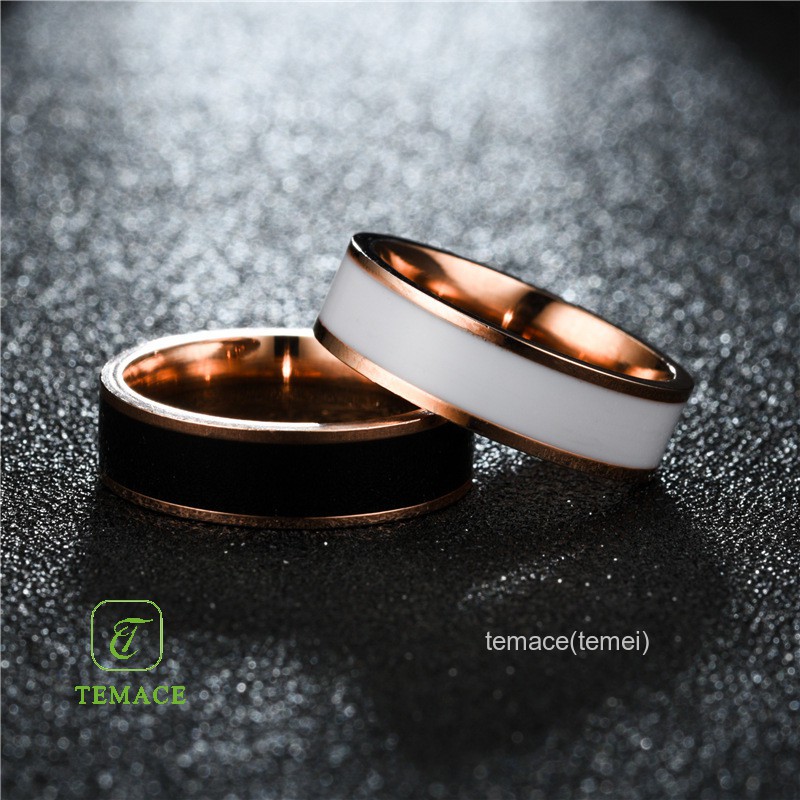 Cincin Couple Tunangan Nikah Kawin Ukir Nama Gold Titanium