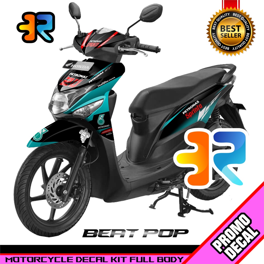 Decal Motor Beat Pop Desain Petronas Sticker Decal Full Body