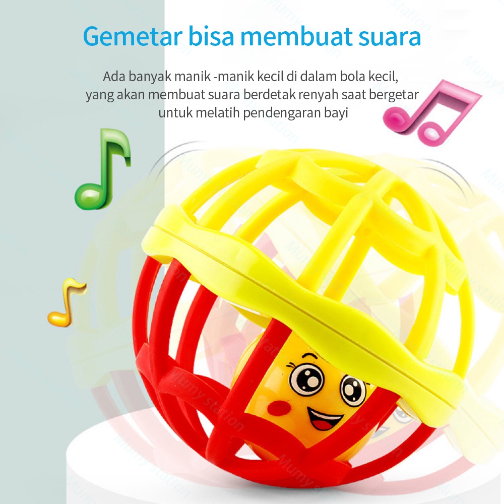 Mumystation Mainan rattle bayi bola rattle/teether/kerincingan