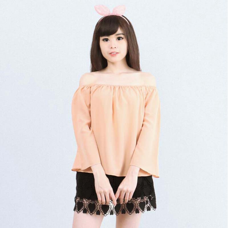 JUVIE -BAJU ATASAN WANITA BLOUSE CASUAL SABRINA CUT OFF SOULDER