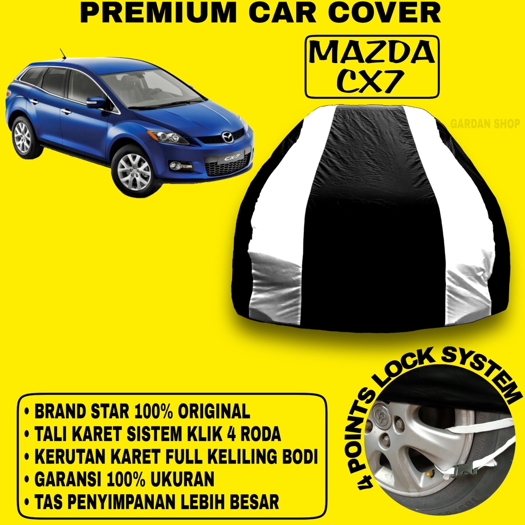 Body Cover MAZDA CX7 Sarung Strip SILVER Penutup Pelindung Selimut Bodi Mobil Mazda CX7 PREMIUM Silver