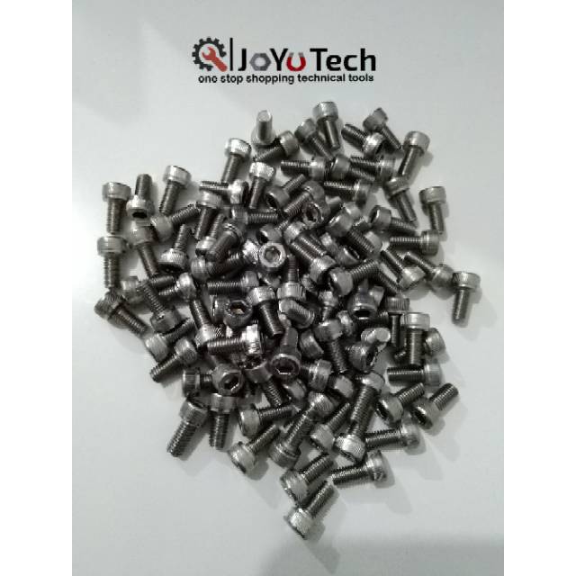 Baut L M6 x 12 stainless steel SS304 (harga per biji)