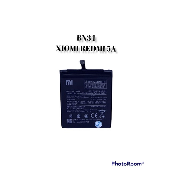 BATERAI ORIGINAL XIAOMI REDMI 5A BATRE ORIGINAL XIAOMI BN34