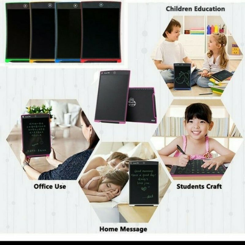 Papan Tulis Tablet LCD Drawing Writing Board Mainan Edukasi Anak 8.5 inch
