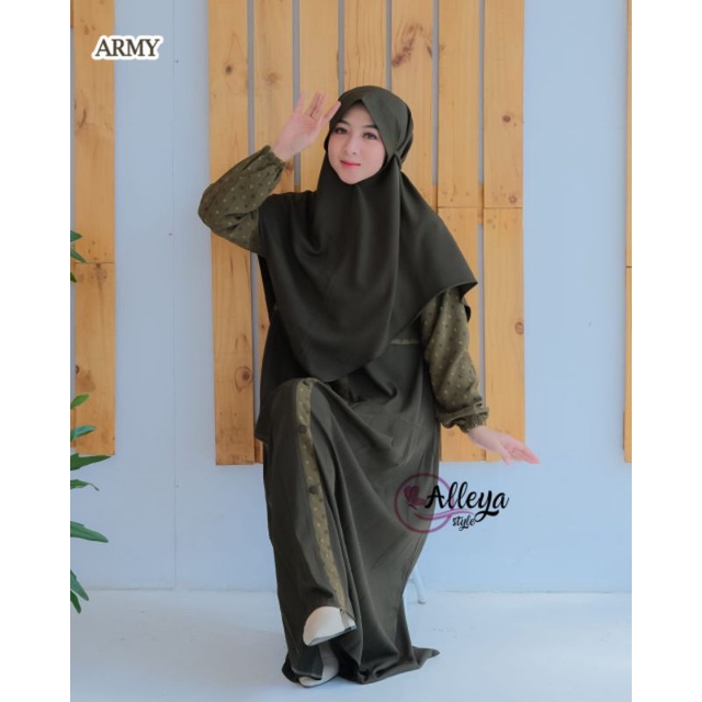 GAMIS NAYLA ALLEYA SET SYAR'I/ GAMIS  SET KHIMAR/GAMIS ALLEYA SET