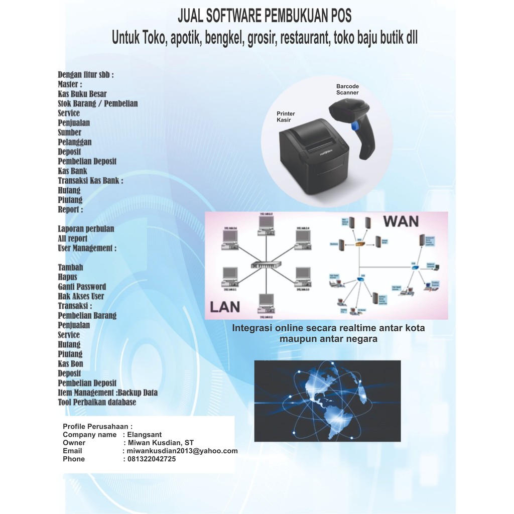 Software pembukuan toko, apotik, grosir, bengkel, butik dll