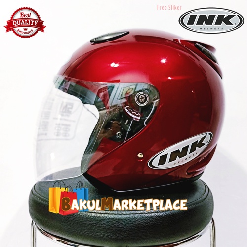 Helm INK CENTRO KW( Merah Maroon Metalik )