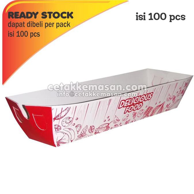 

DIJAMIN TERMURAH Tray Sosis Bakar Dus uk 16 x 4 x 4 cm Foodgrade TERMURAH