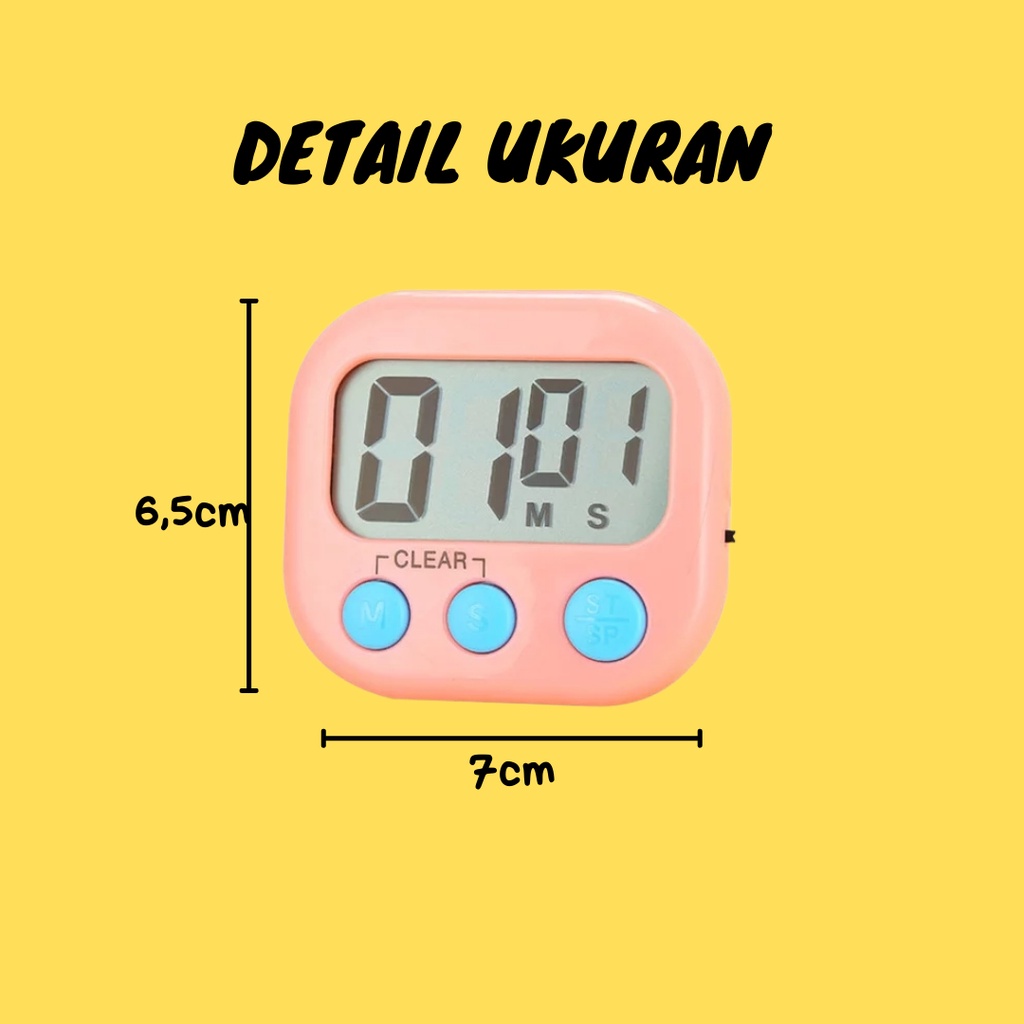 Digital Kitchen Timer Dapur Alarm Stopwatch Masak