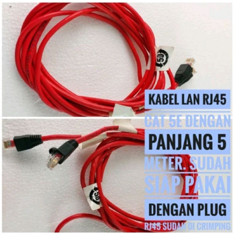 kabel LAN RJ45 panjang siap pakai bergaransi