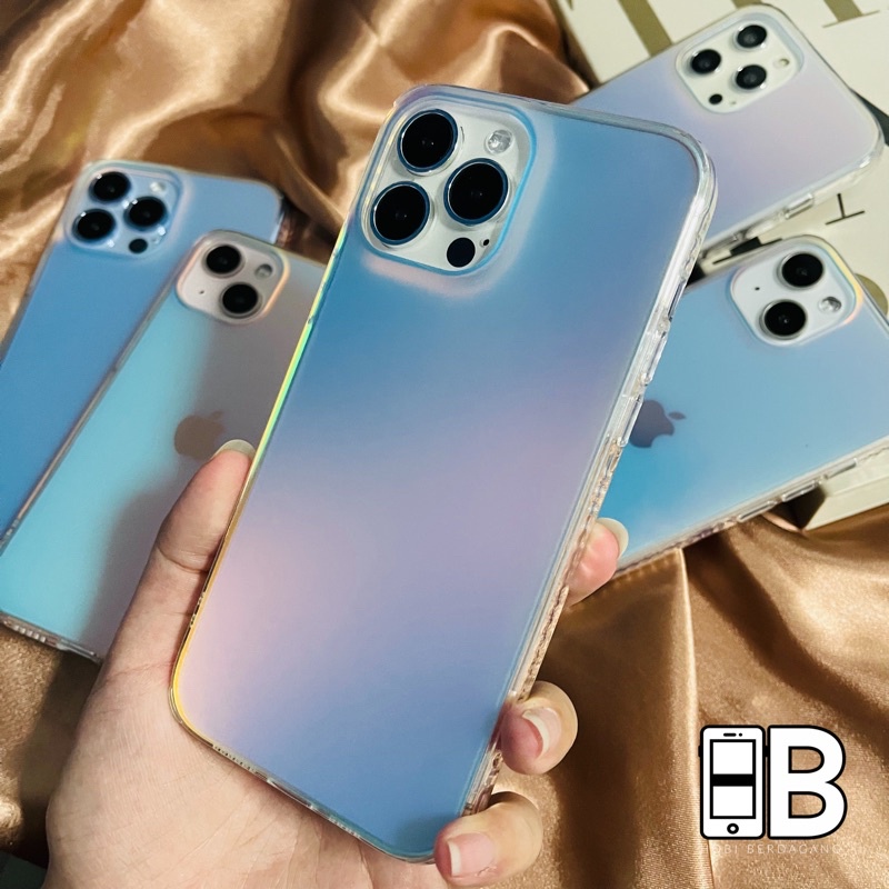 Hologram Holo Matte Shiny Color Changing Case iPhone X XR XS 11 12 13 PRO MAX