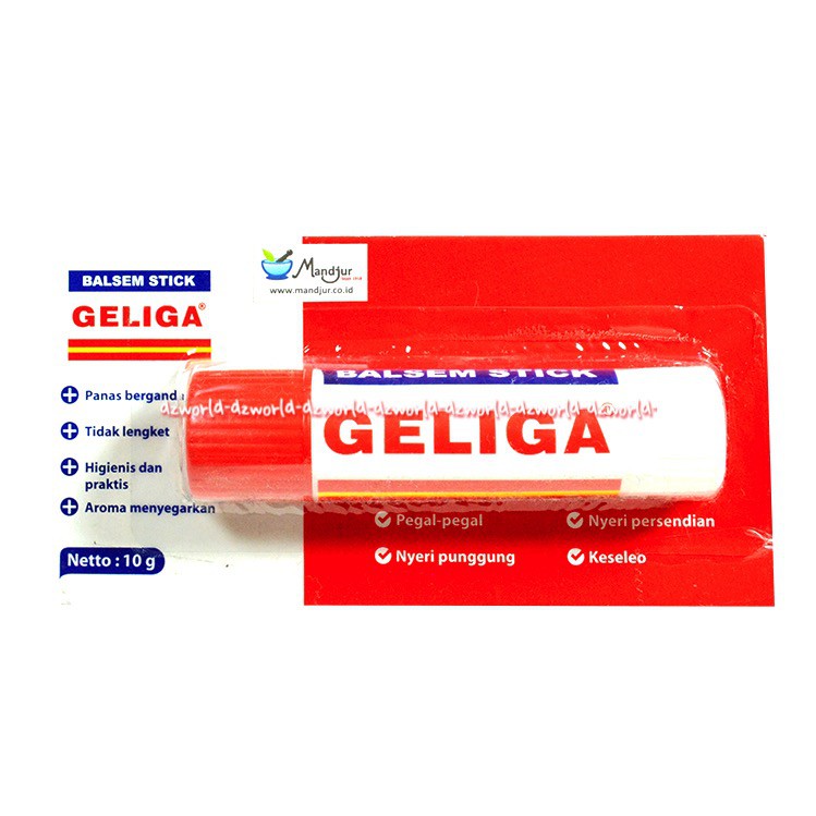 Geliga Balsem Stick 10gr Balsam Putar Dengan Panas Berganda