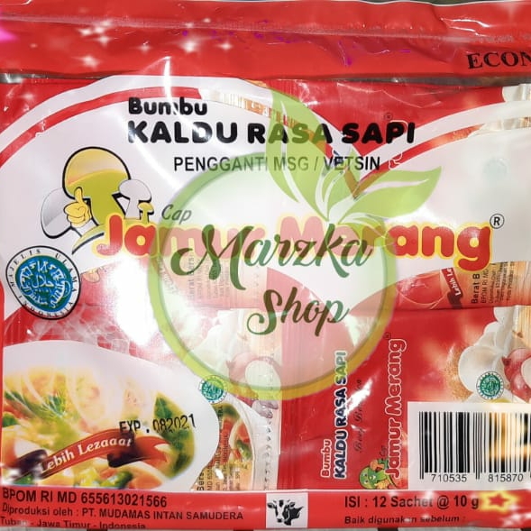 

Ready- Kaldu Jamur Merang Saset 10 Gr 1 Dus - Jamur