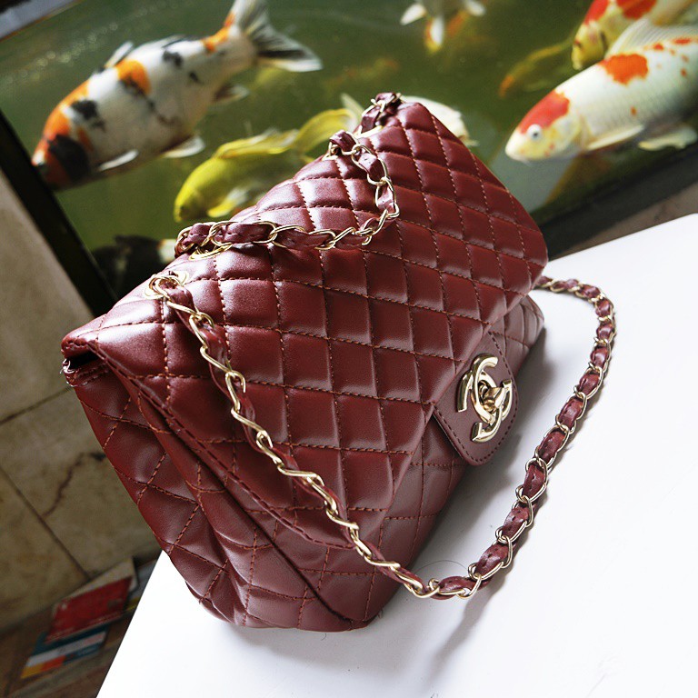 Fashion x6447 Tas Wanita Selempang size M besi rantai 