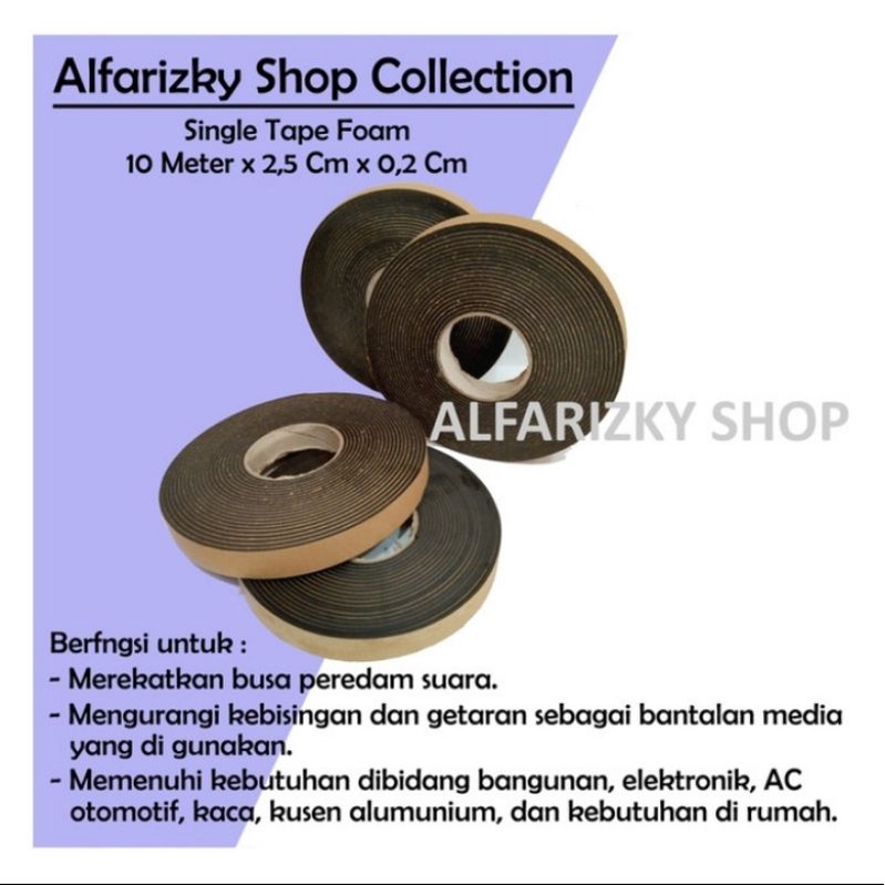 

EVA FOAM TAPE I SINGLE TAPE I BUSA PEREKAT SATU SISI I LEM SERBAGUNA 10M x 25mm x 2mm