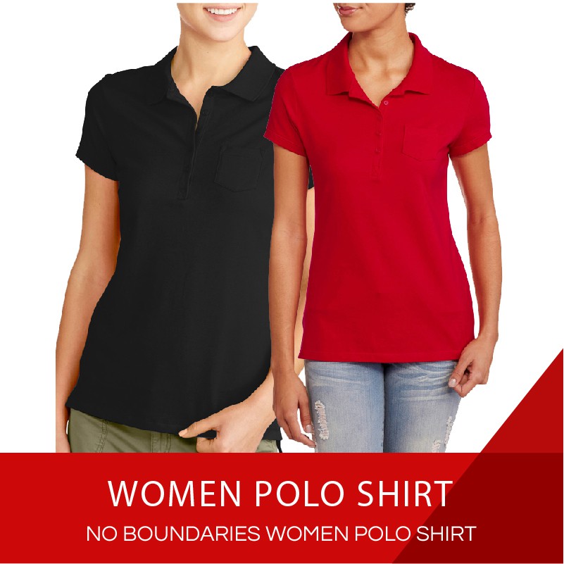 no boundaries women's polo shirt