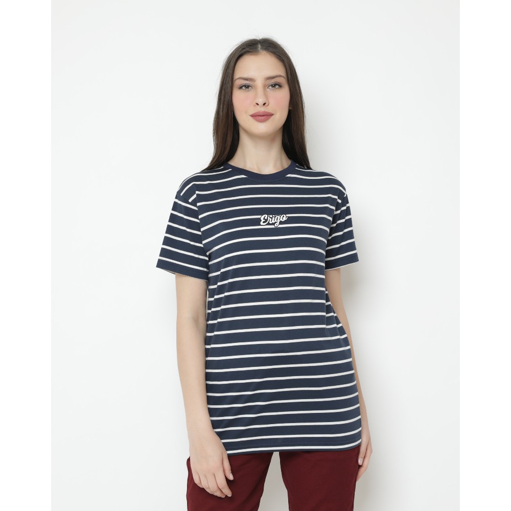 Erigo T-Shirt Stripe Wavre Navy