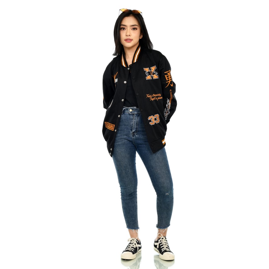 Jaket Varsity Baseball Vintage Pria  Wanita Unisex Streetwear Full Embroidery Jacket Varsity Baseball Vintage Laki Laki  Perempuan Chenille A217 Murah Terbaru Terlaris Tahun 2022