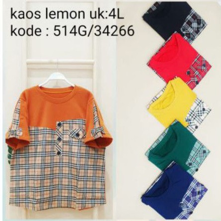 Blouse bigsize 4L kaos jumbo katun 34266