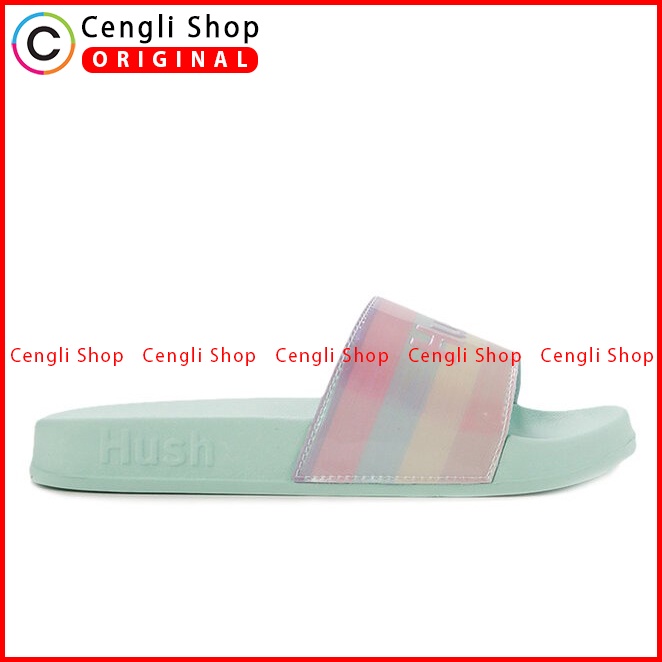 SANDAL SLIDE HUSH PUPPIES WANITA ORIGINAL CASUAL TERBARU HIJAU HW04