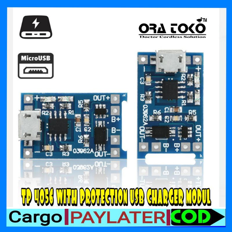 Modul charger Battery lithium micro usb tp 4056 protect