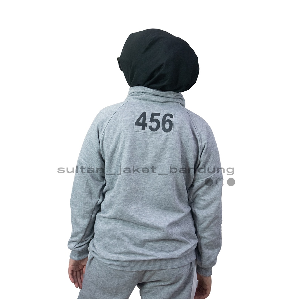 SQUID GAME SETELAN JAKET &amp; CELANA TERMURAH GREY II JAKET KOREA II JAKET OLAHRAGA II SETELAN ANAK