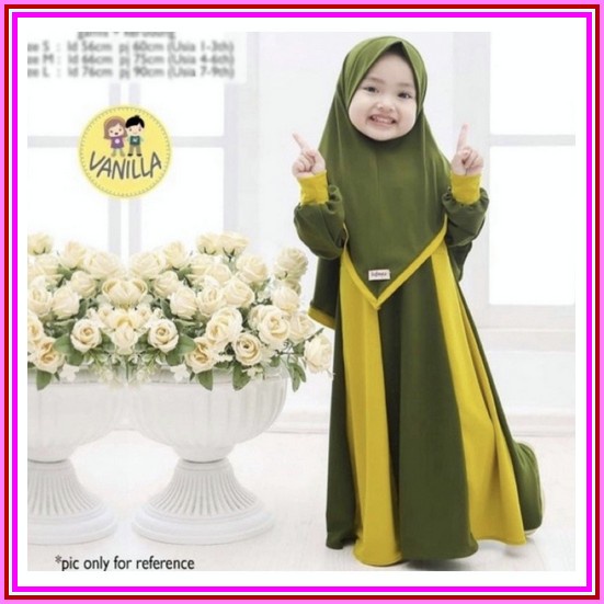 Pakaian Anak Usia 7 Sampai 10 Tahun Erika Kids Gamis Anak Katun Kotak Mix Brukat Gamis Anak Muslim G