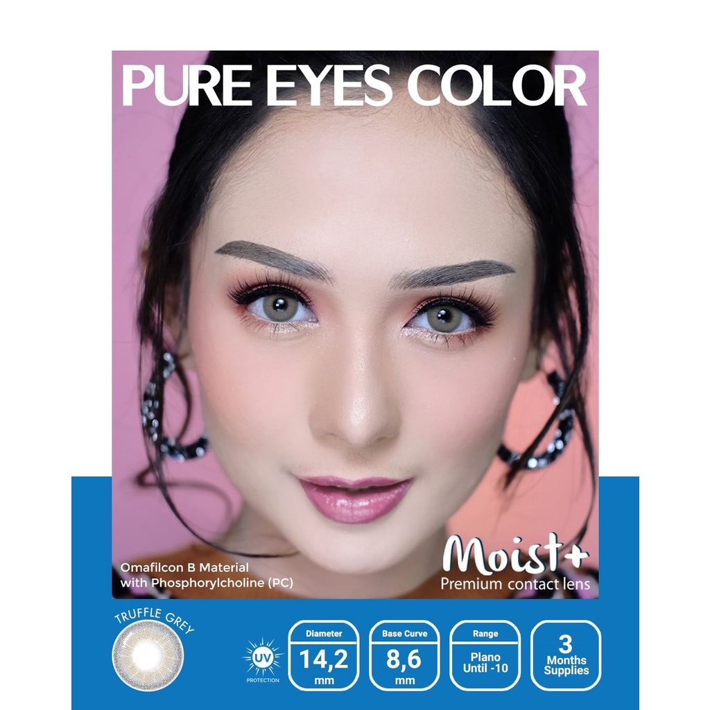 Softlens Warna Pure Eyes Color Moist+ Premium Contact Lens