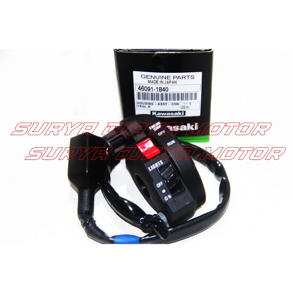 Saklar Holder Gas Spontan ada lampu kanan Ninja R / SS 2Tak Original 46091-1840