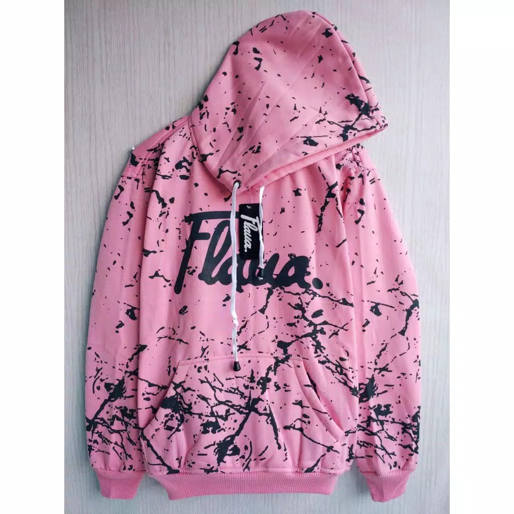 [Bayar Di Tempat] Jaket FLAVA Full Print Putih Teballl