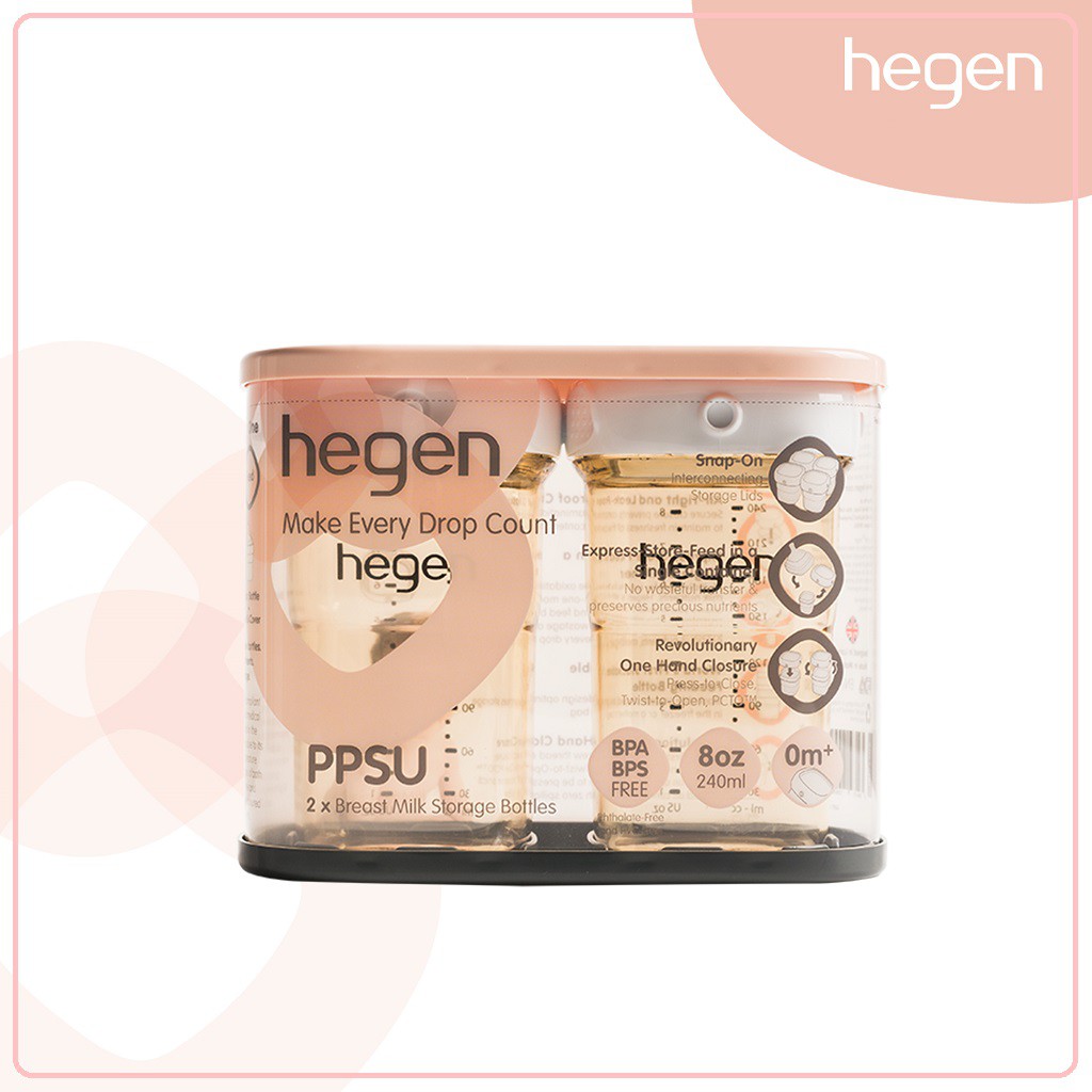 Hegen PPSU Breast Milk Storage Bottles (2x240ml)