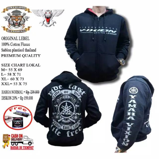 Jaket vixion,Sweater vixion,Jaket motor,Jaket bikers vixion,Jaket touring vixion,Sweater terbaru