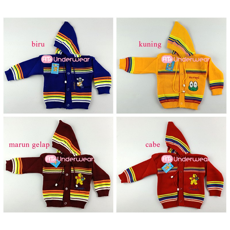 AT252-Nadila Jaket Bayi Rajut/Jaket bayi Memakai Kerepus-3