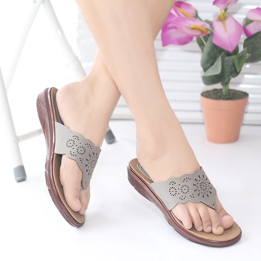 Sandal Jepit Laser Wanita Casual Teplek Sendal Cewek LS01