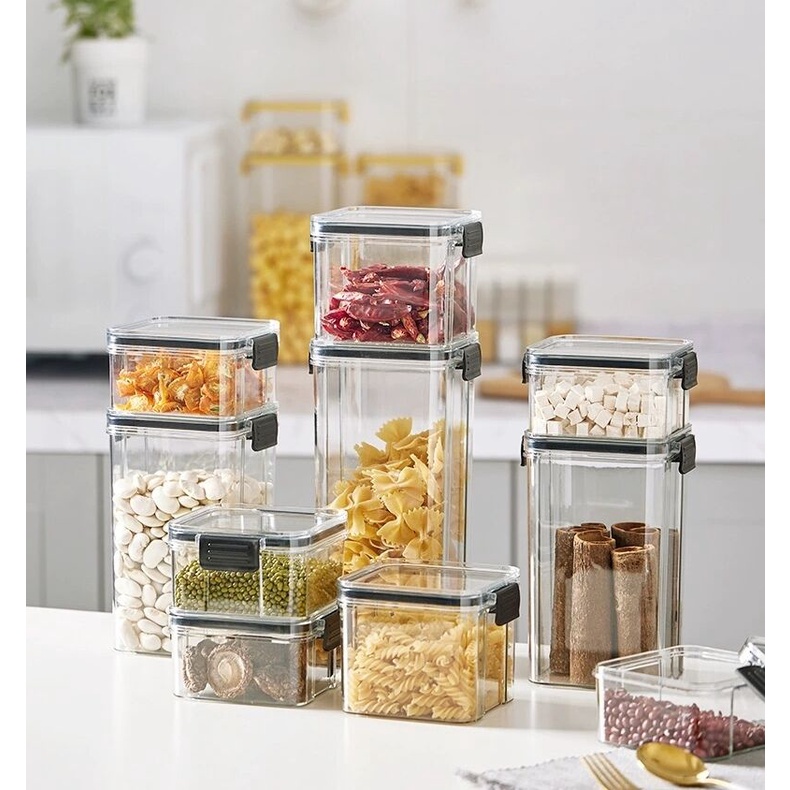 Toples Penyimpanan Cereal Kontainer Makanan Storage Jar Tempat Bumbu