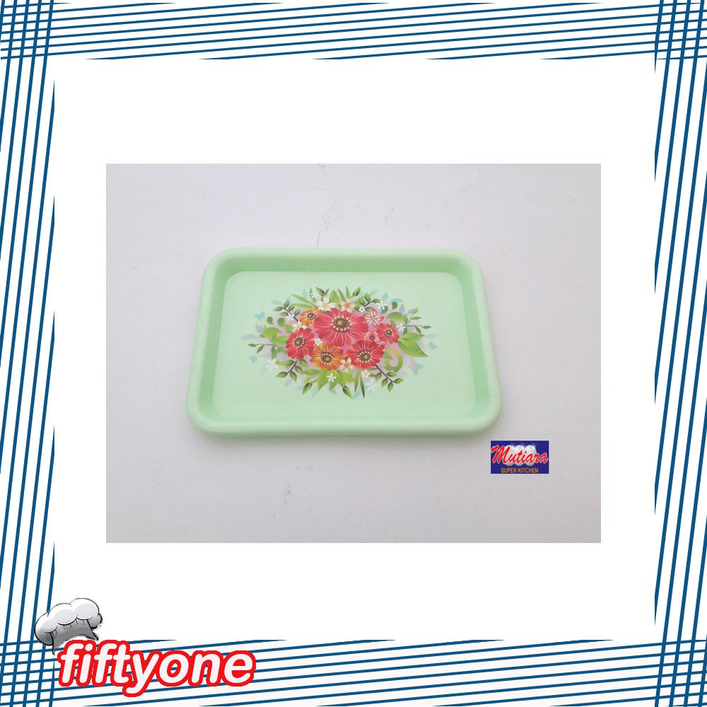 Nampan Plastik MeLamine Motif Bunga Bunga