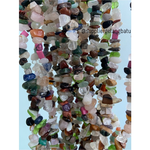 kerikil batu mix colour 1cm bahan akik batu campuran aksesoris warna