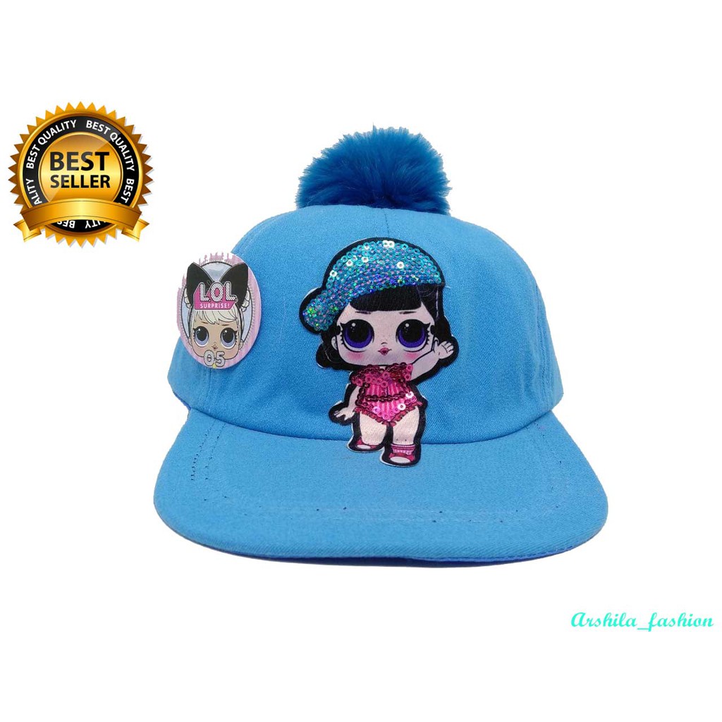 Topi anak LED/ topi LED GIRL dan SUPERHERO / TOPI ANAK LED Ada JAMBUL