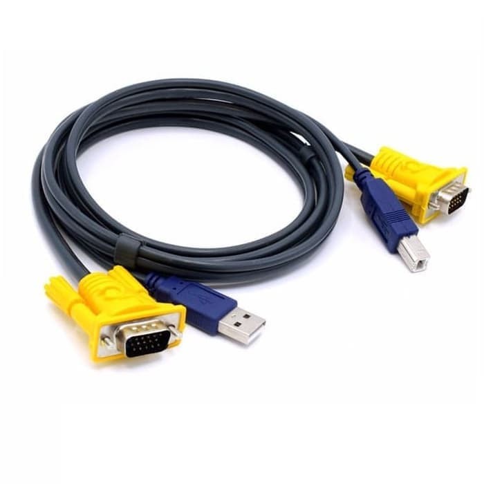 Kabel KVM USB 1.5M Netline - Cable KVM Switch USB 1.5 Meter Netline